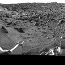 During the Viking Mission, the Viking Lander Camera System acquired many high-resolution images of the scene at Chryse Planitia.