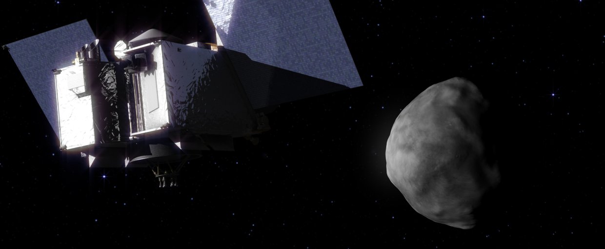 Artist's impression of the arrival of OSIRIS-REx at its target.