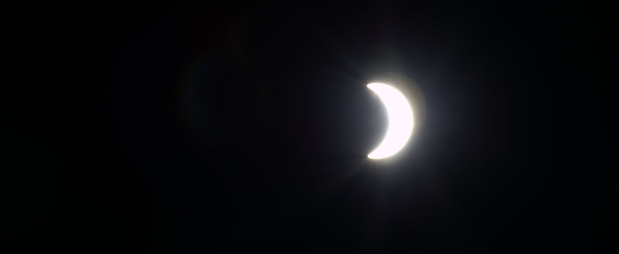 Expedition 43 Flight Engineer Samantha Cristoforetti took a series of photographs of the March 20, 2015 solar eclipse from the International Space Station.