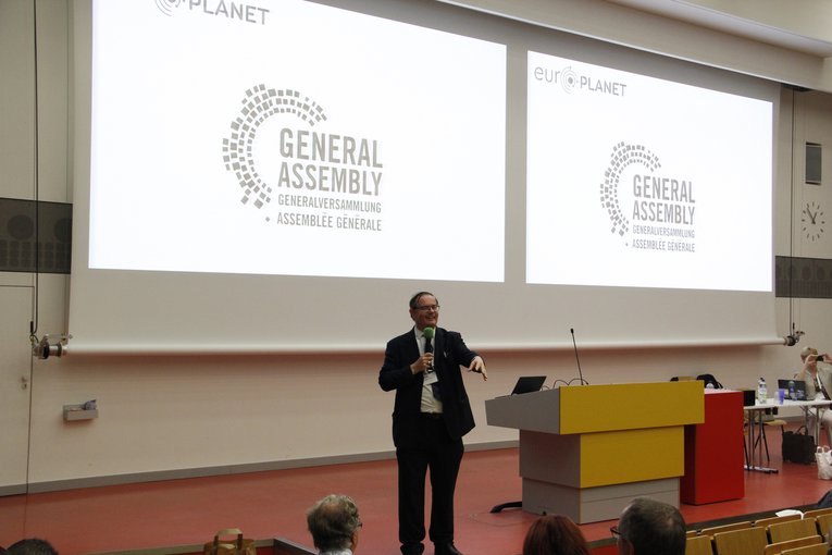 Prof Nigel Mason proposes the launch of the Europlanet Society at the General Assembly at the European Planetary Congress (EPSC) 2018 in Berlin.