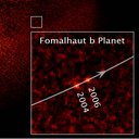 This image, taken with the Advanced Camera for Surveys aboard NASA's Hubble Space Telescope, shows the newly discovered planet, Fomalhaut b, orbiting its parent star, Fomalhaut.