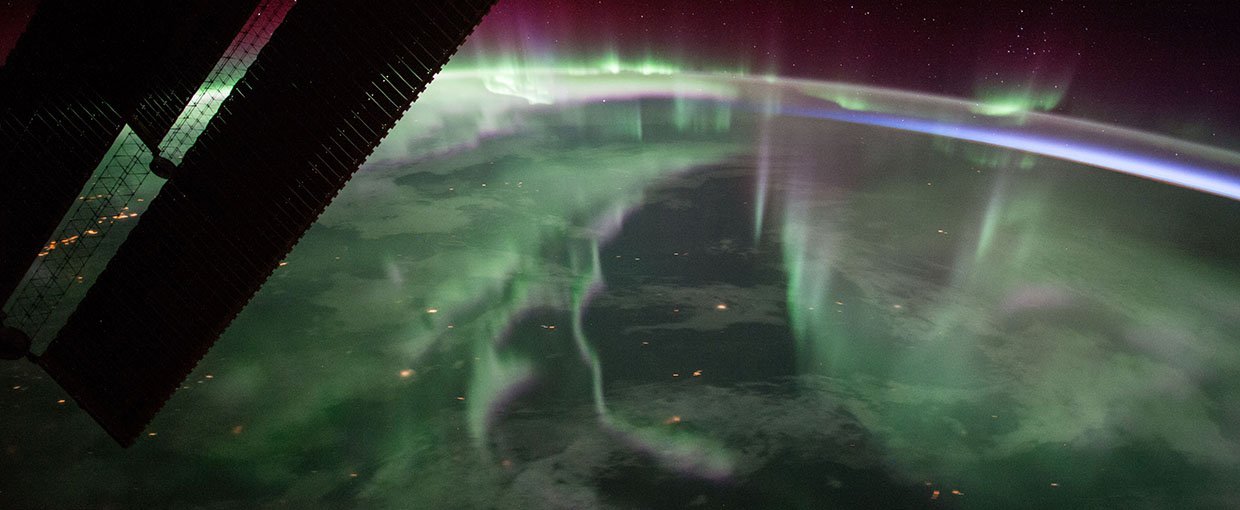 Aurora borealis image that a member of the Expedition 53 crew took on Sept. 15, 2017, from the International Space Station. These lights were seen over Canada while the station was near the highest point of its orbital path.