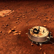 Artist impression of the Huygens probe on the surface of Titan. Credit: NASA/ESA
