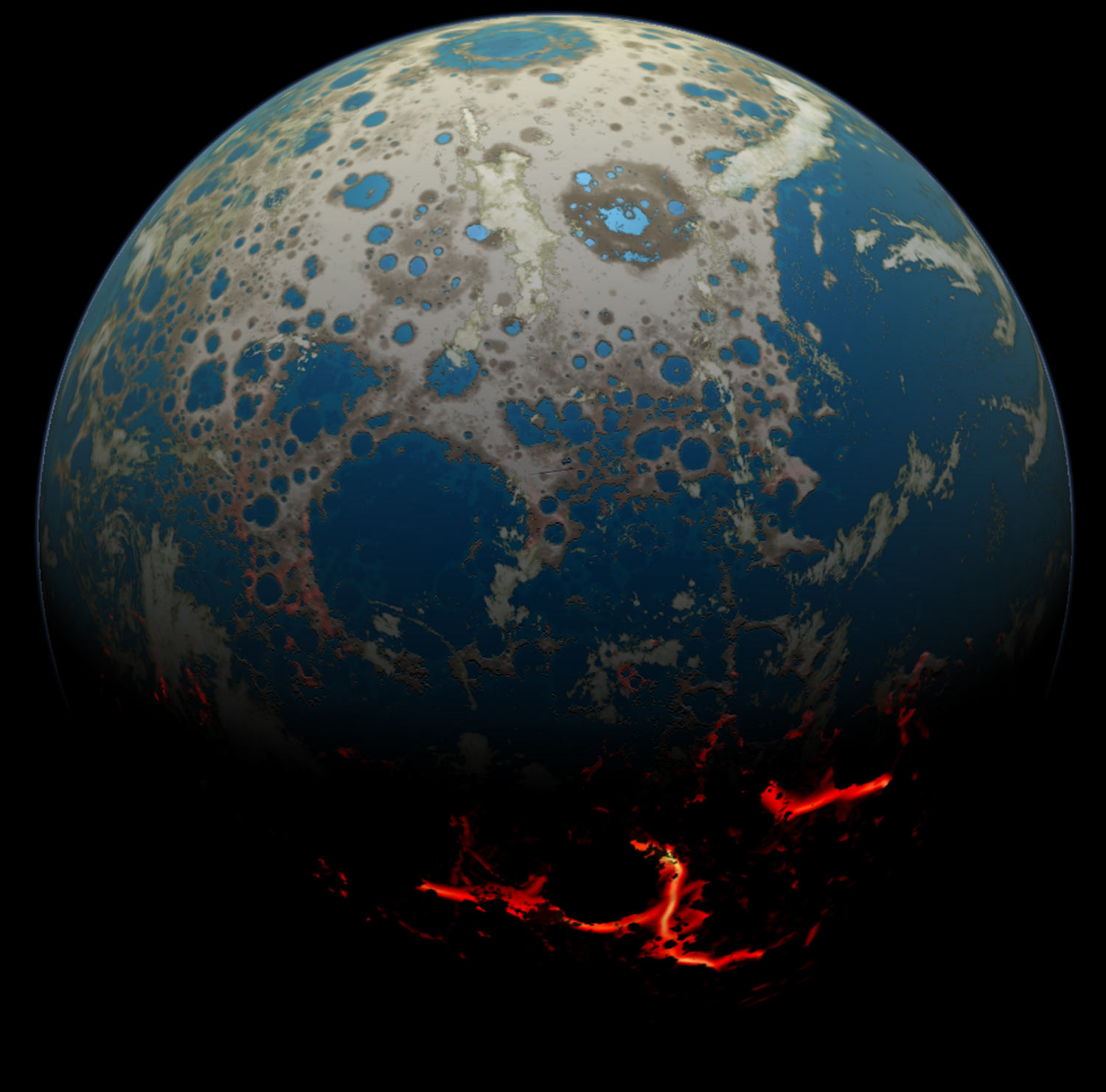 An artist’s impression of what the Earth may have looked like over three billion years ago, when our planet was a very different place, but still played host to a primitive form of life. Image credit: Simone Marchi/NASA. Image credit: None