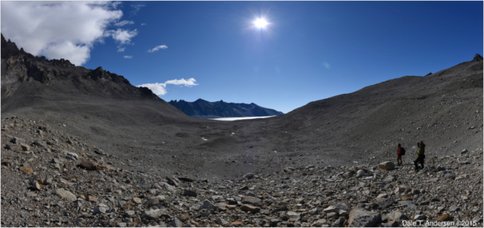 Figure 3. A substantial lake once resided within the Aurkjosen Cirque, but it has since evaporated away.  