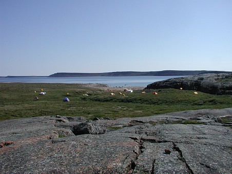 Base camp of our 2008 expedition to the pre-3.78 Ga Nuvvuagittuq supracrustal belt in northern Quebec. This group included members of a team from McGill University.