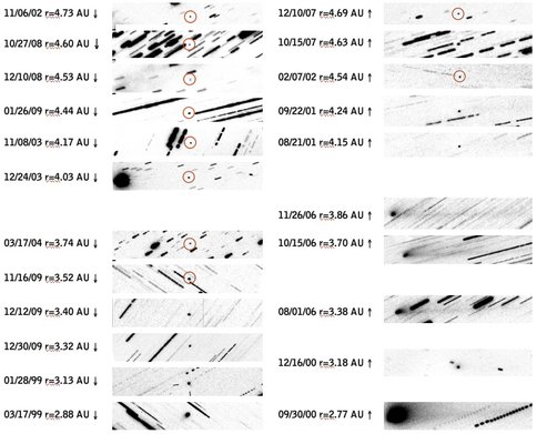 Appearance of Comet Tempel 1 as a Function of Distance From the Sun