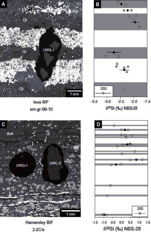 <span class="caps">BSE</span> Images of Samples From the Isua and Hamersley BIFs