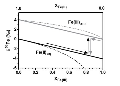 Redox-Driven Fe Isotope Fractionation via Fe(II) Oxidation or Fe(<span class="caps">III</span>) Reduction.