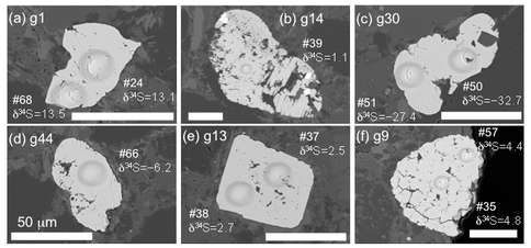 SIMS Analysis of Pyrite From 2.4 Ga Meteorite Bore