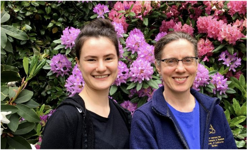 Lead author Caitlin E. Cornell (left) is a graduate student with Professor Sarah L. Keller (right) in the Department of Chemistry at the University of Washington. The Keller laboratory is supported in part by the NASA Exobiology Program.