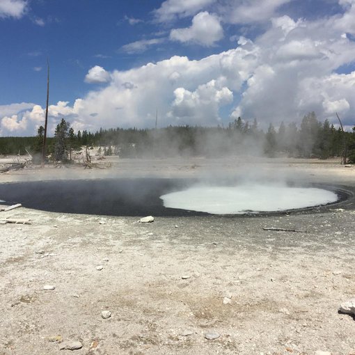 Cinder Pool in Yellowstone National Park.