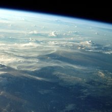 During their three orbits, Gemini III astronauts Grissom and Young took time to photograph the view from their perspective high above the Earth.