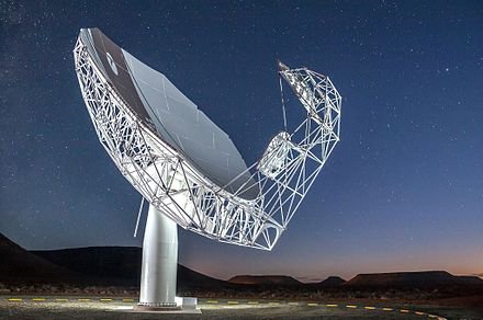 MeerKAT, originally the Karoo Array Telescope, is a radio telescope consisting of 64 antennas now being tested and verified in the Northern Cape of South Africa.