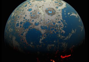 The early Earth was a hellish place, pummeled by meteors and a choking atmosphere, and yet somehow life got a grip there.