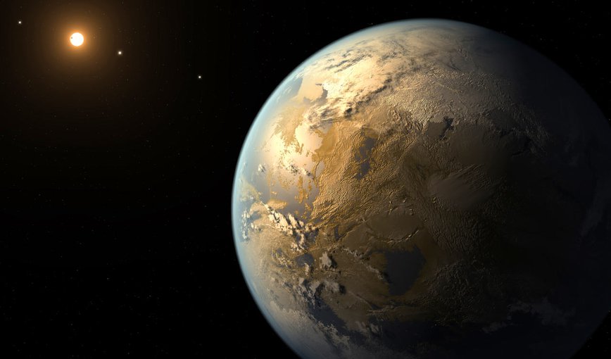 An artist’s impression of a habitable exoplanet. Seasonal changes and the presence of disequilibrium gases in such a planet’s atmosphere could indicate the existence of life there.