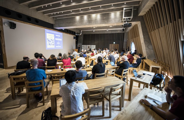 A group of scientists, historians and philosophers are gathered at the Earth-Life Science Institute in Tokyo, Japan to discuss the puzzling evolution of origin studies. Credit: Nerissa Escanlar