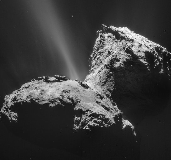 The two lobes of comet 67P, and the ‘neck’ joining them.