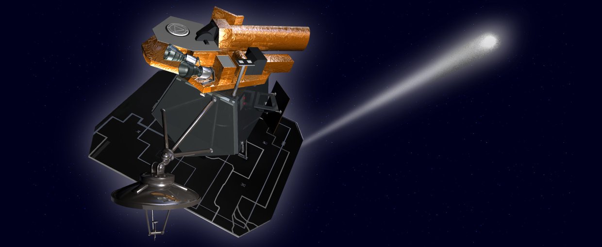 Artist impression of the Deep Impact Spacecraft being utilized on the EPOXI mission.