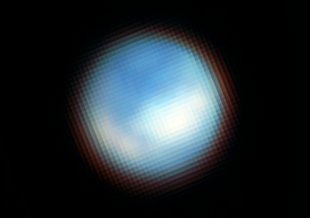 Pixelated image of Europa against a black background.
