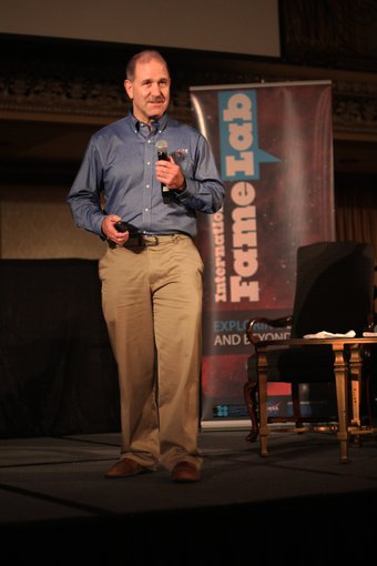 Dr. John Grunsfeld, former astronaut and Associate Administrator for the Science Mission Directorate at NASA, speaks to the audience at AbSciCon 2015. Credit: NASA Astrobiology
