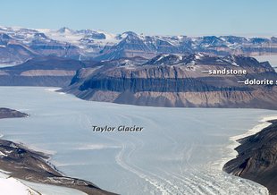 Operation IceBridge project scientist Michael Studinger took the photo of Taylor Valley,, one of the Dry Valleys of Antarctica where snow and ice are rare. Credit: NASA