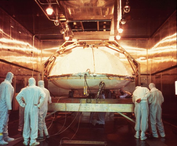 The Viking landers were baked for 30 hours after assembly, a dry heat sterilization that is considered the gold standard for planetary protection.  Before the baking, the landers were given a preliminary cleaning to reduce the number of potential microbial spores.  The levels achieved with that preliminary cleaning are similar to what is now required for a mission to Mars unless the destination is an area known to be suitable for Martian life.  In that case, a sterilizing equivalent to the Viking baking is required.  (NASA