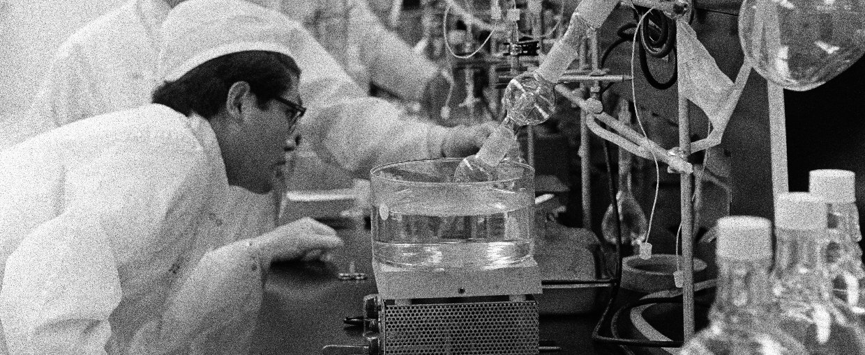 Chemist Sherwood Chang in the Lunar Chemical Laboratory at NASA’s Ames Research Center in 1969.