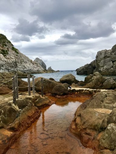 Scalding hot water from an underground thermal spring creates an iron-rich environment similar to what existed on Earth 2.5 billion years ago. (Nerissa Escanlar)