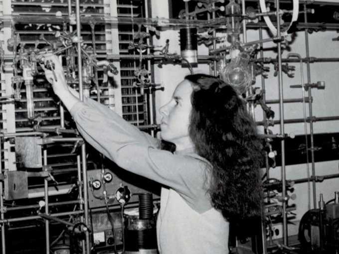 Marilyn Fogel in the lab.