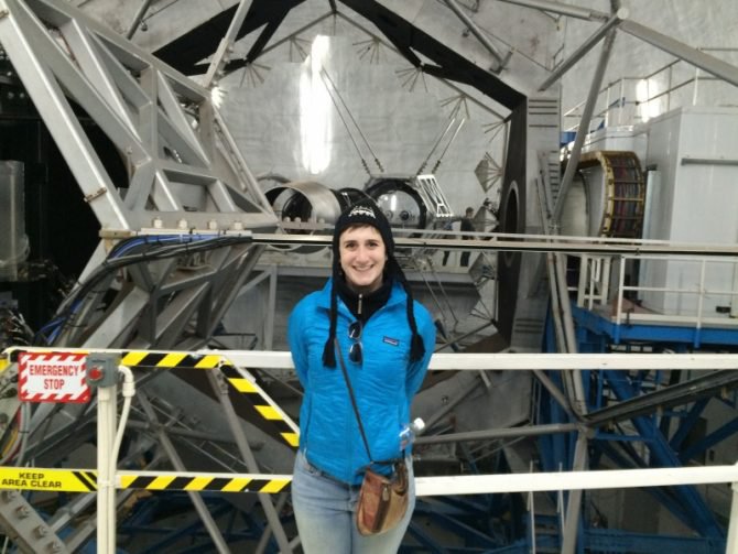 Lauren Weiss at the W.M Keck Observatory.