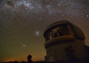 The Gemini North site at twilight on Mauna Kea.