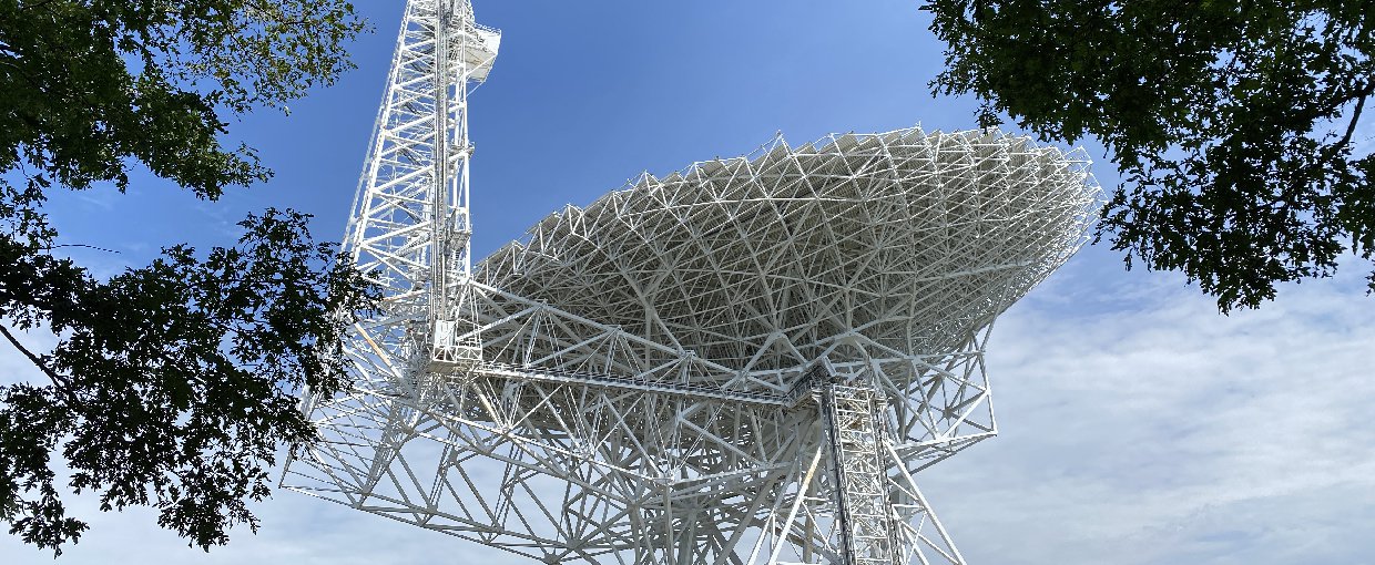 The 100-meter Robert C. Byrd Green Bank Telescope at National Radio Astronomy Observatory (NRAO) in Green Bank, West Virginia.