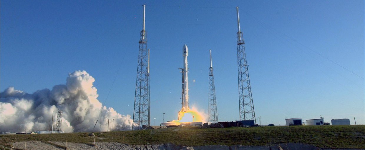 Liftoff of the SpaceX Falcon 9 rocket carrying NASA's TESS spacecraft.