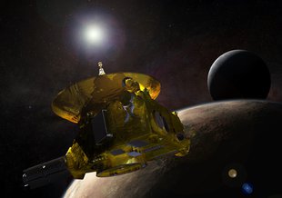 Artist concept of the New Horizons spacecraft.