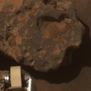 This is an image of the meteorite that NASA's Mars Exploration Rover Opportunity found and examined in September 2010.