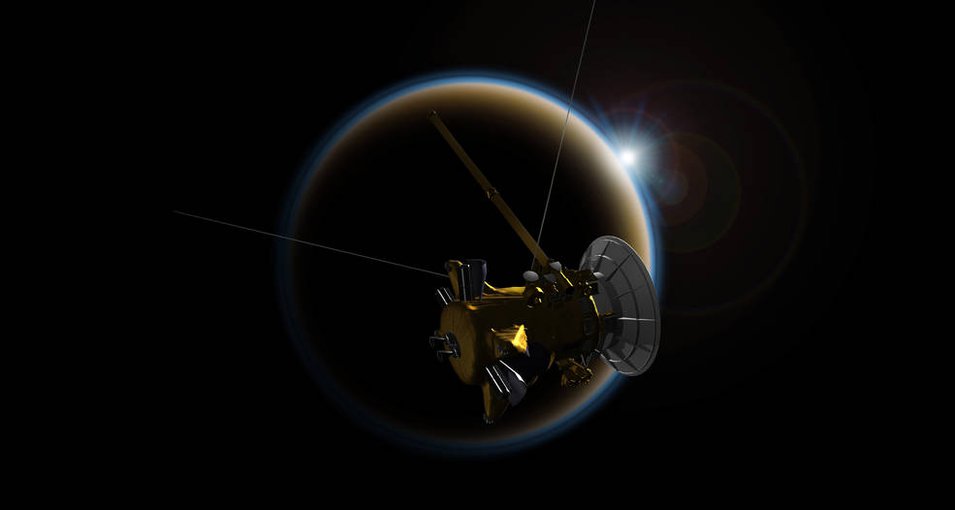 Cassini made its final, distant flyby of Saturn's moon Titan on Sept. 11, which set the spacecraft on its final dive toward the planet.