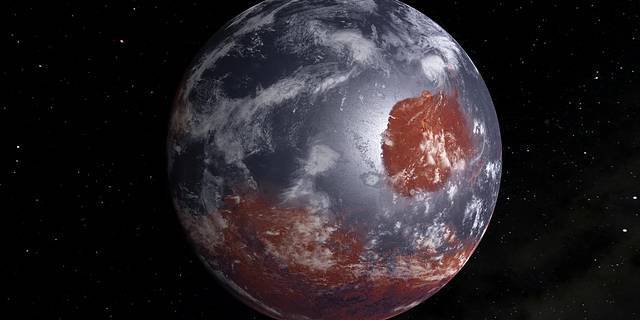 Artist impression of a terraformed Mars.