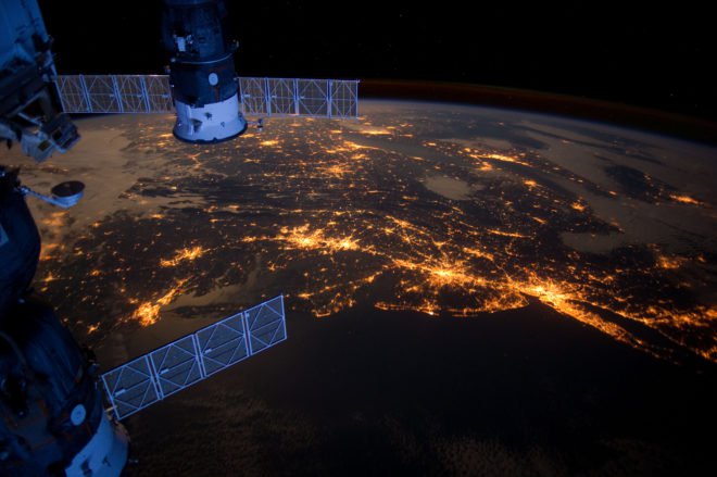 The Eastern Seaboard as seen from the International Space Station in 2012. (NASA)