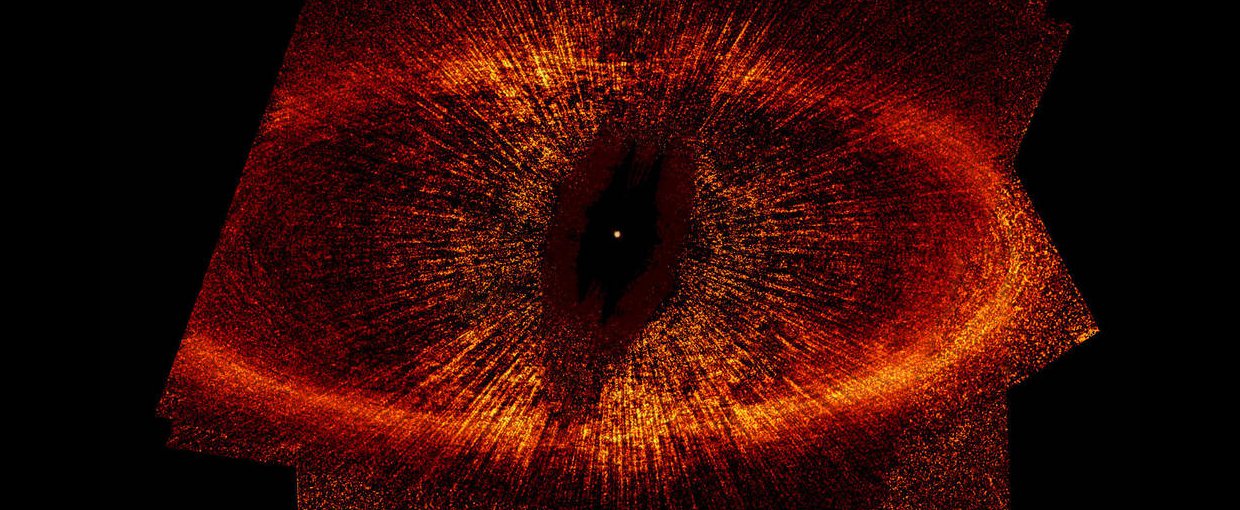 Produced by NASA's Hubble Space Telescope, this is the most detailed visible-light image ever taken of a narrow, dusty ring around the nearby star, Fomalhaut, and offers the strongest evidence yet that an unruly and unseen planet may be gravitationally tu