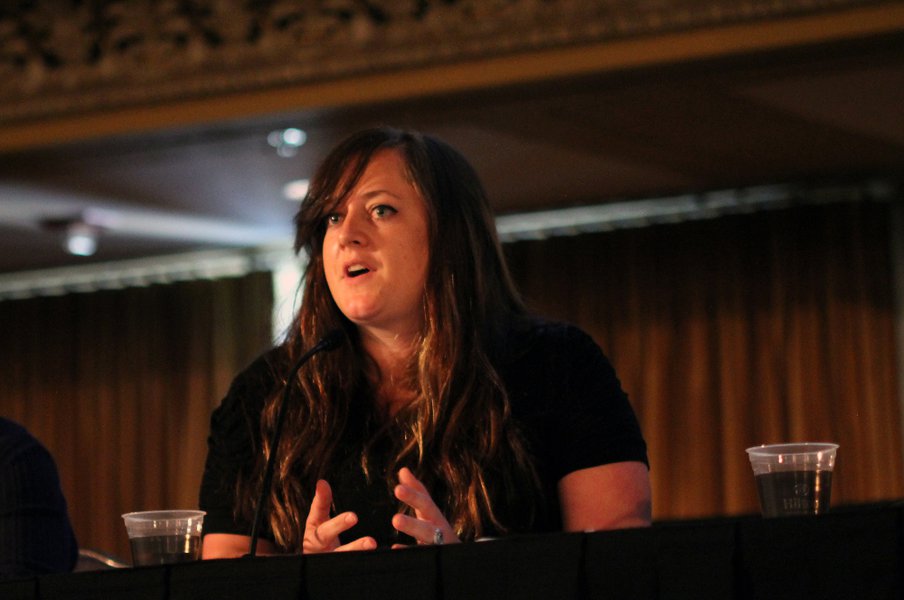 Dr. Britney Schmidt of Georgia Tech discusses the search for life in the Solar System and beyond during an event at AbSciCon 2015.