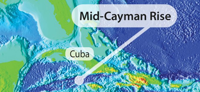 The Mid-Cayman rise is an undersea ridge in the Caribbean Sea located at the tectonic boundary of the North American Plate and the Caribbean Plate.