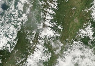 The RSHS in development would be applicable for remote sensing observations of a range of diffuse emissions. This image shows ash from Nevado del Huila, a 5,365-meter (17,600-foot) stratovolcano in the Colombian Andes.