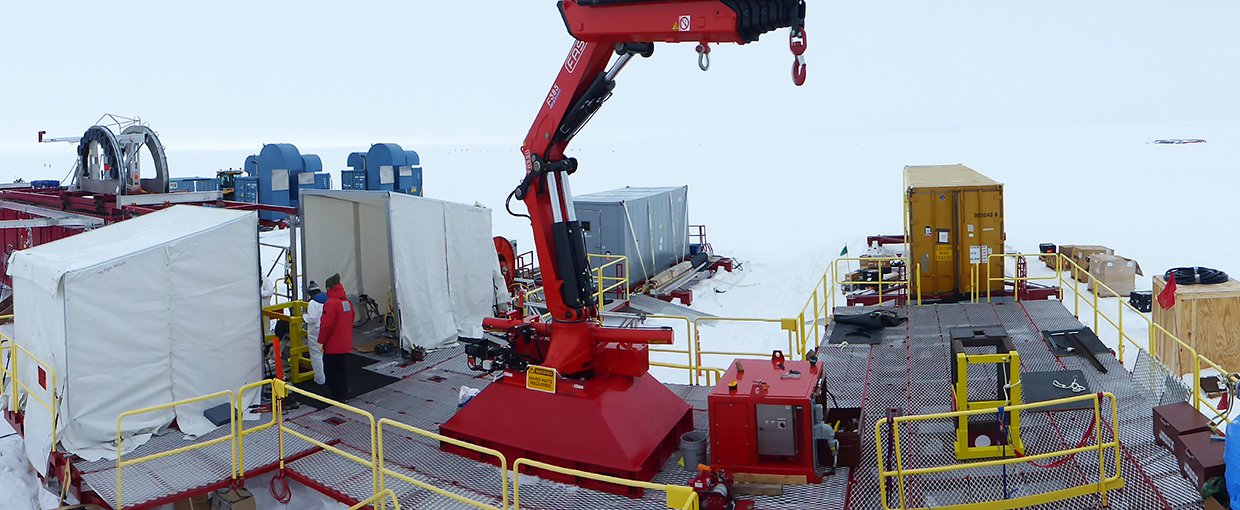 A panorama of the WISSARD camp above subglacial Lake Whillans.