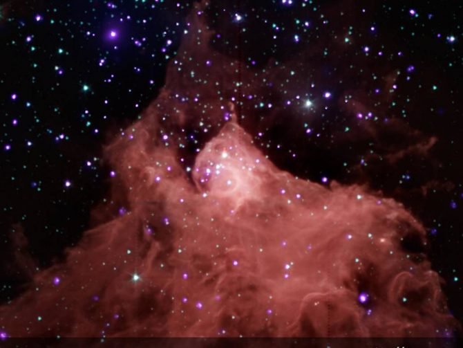 Cepheus B, a molecular cloud located in our Milky Galaxy about 2,400 light years from the Earth, provides an excellent model to determine how stars are formed.