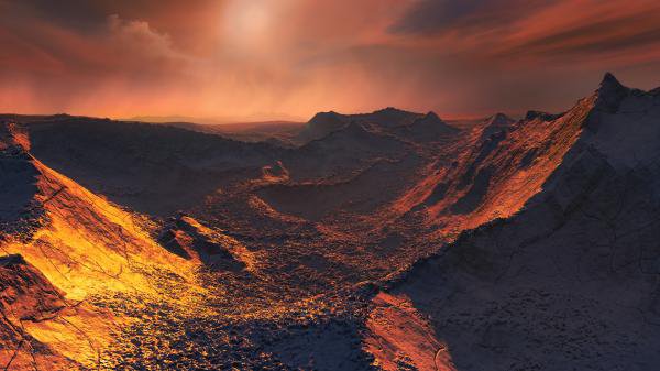 Artist’s impression of the surface of the planet Barnard's Star b.