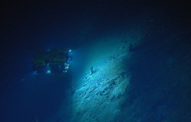 The Exploration Vessel Nautilus exploring the Gorda Ridge in the Pacific Ocean.