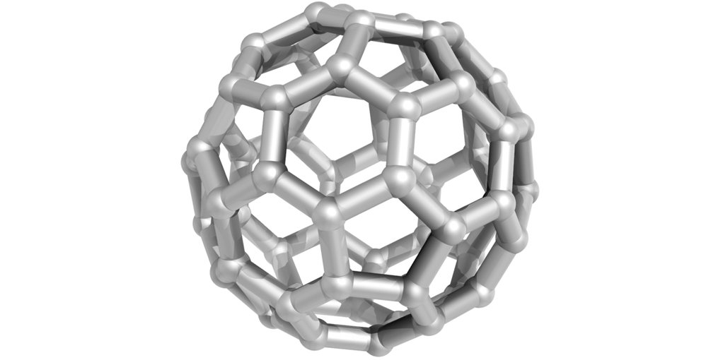Fullerene molecule (C60).