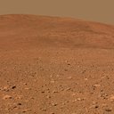 NASA's Spirit rover reaches the Columbia Hills on Mars. Two of the hills are shown on approach near the beginning of June, 2004.