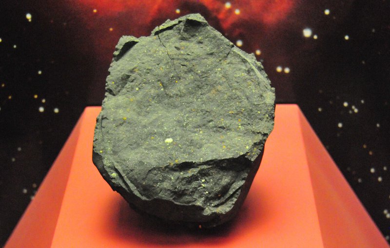 A sample of the Murchison meteorite, which fell in Australia in 1969 and which contains various organic molecules that may hint at the origin of life.